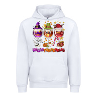 White Hallothanksmas wine glasses Urban Hoodie - NancyCooperArtShop