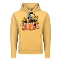 Vintage Mustard Kids Pumpkin with Halloween Vintage Hoodie - texasbilliewilder