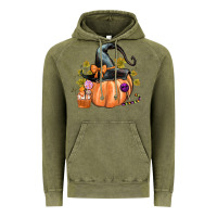 Vintage Olive Kids Pumpkin with Halloween Vintage Hoodie - texasbilliewilder