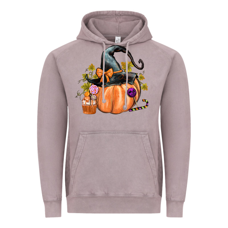 Kids Pumpkin With Halloween Vintage Hoodie by texasbilliewilder | Teevron