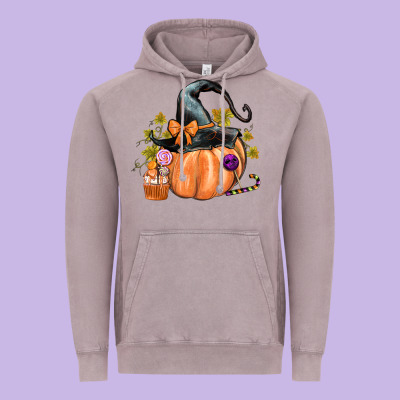 Kids Pumpkin With Halloween Vintage Hoodie Designed By Texasbilliewilder