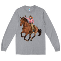 Heather Grey cowgirl Long Sleeve Tee - Artiststas