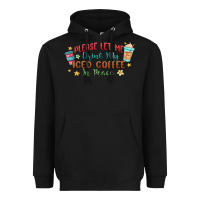 Black please let me drink my iced coffee in peace Heavyweight Hoodie - MaliasSmallBusiness