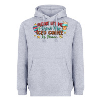Heather Grey please let me drink my iced coffee in peace Heavyweight Hoodie - MaliasSmallBusiness