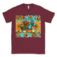 Burgundy Thanksgiving Truck With Turkey Classic Tee - Artiststas