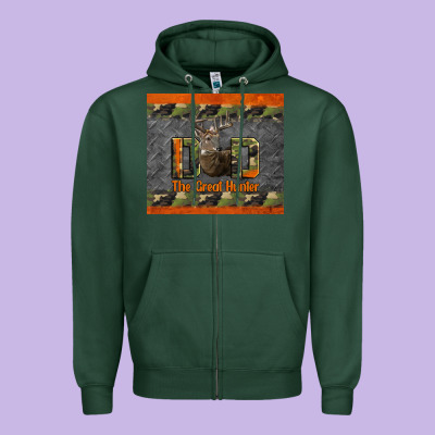 Western Dad The Great Deer Hunter Zipper Hoodie Designed By Lillyallendesigns