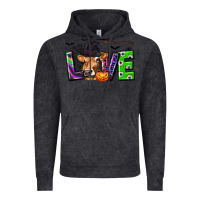 Vintage Black Love Halloween Cow Vintage Hoodie - texasbilliewilder
