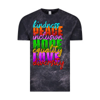 Cloud Black kindness peace inclusion hope equality love diversity Vintage Tee - HRA Design Shop