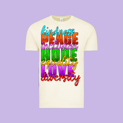 Kindness Peace Inclusion Hope Equality Love Diversity Vintage Tee Designed By Hra Design Shop