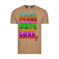Vintage Coffee kindness peace inclusion hope equality love diversity Vintage Tee - HRA Design Shop