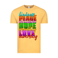 Vintage Mustard kindness peace inclusion hope equality love diversity Vintage Tee - HRA Design Shop