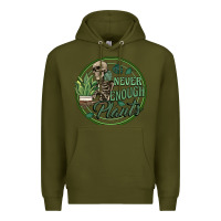 Army Green never enough plants Premium Hoodie - Artiststas