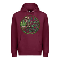 Burgundy never enough plants Premium Hoodie - Artiststas