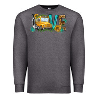 Charcoal Heather school bus love Premium Sweatshirt - NancyCooperArtShop