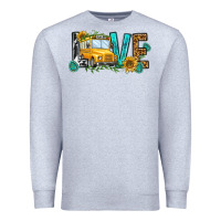 Heather Grey school bus love Premium Sweatshirt - NancyCooperArtShop