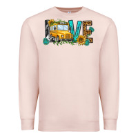 Pale Pink school bus love Premium Sweatshirt - NancyCooperArtShop