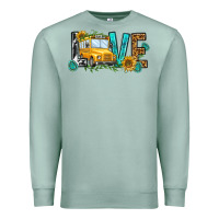 Seafoam school bus love Premium Sweatshirt - NancyCooperArtShop