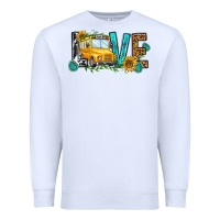 White school bus love Premium Sweatshirt - NancyCooperArtShop