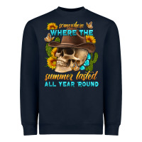 Navy somewhere where the summer lasted all year 'round Heavyweight Sweatshirt - HRA Design Shop