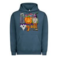 Pigment Midnight Navy Boo Y'all Urban Hoodie - texasbilliewilder