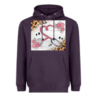 Plum customized leopard floral nurse Heavyweight Hoodie - MaliasSmallBusiness
