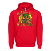 Red dead inside but feeling lucky Zipper Hoodie - NancyCooperArtShop