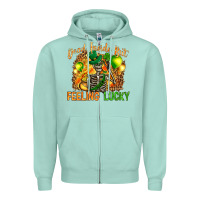 Seafoam dead inside but feeling lucky Zipper Hoodie - NancyCooperArtShop