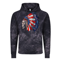 Cloud Black american indian headdress with skull Vintage Hoodie - RanaPortraitStore