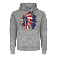 Cloud Rock american indian headdress with skull Vintage Hoodie - RanaPortraitStore