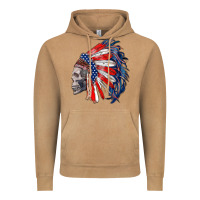 Vintage Camel american indian headdress with skull Vintage Hoodie - RanaPortraitStore