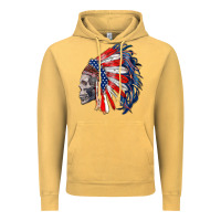American Indian Headdress With Skull Vintage Hoodie | Teevron