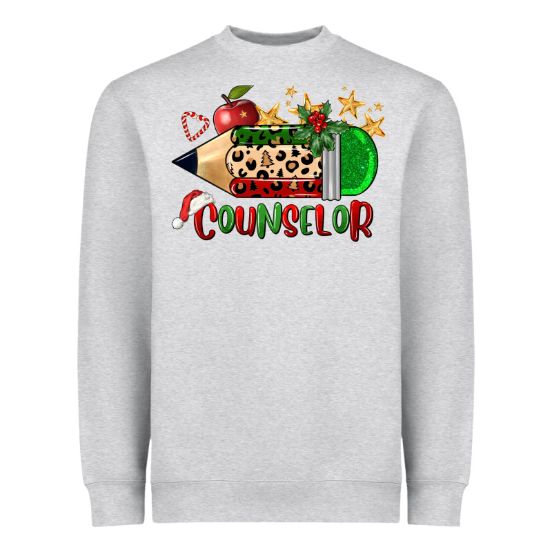 Christmas Counselor Pencil Heavyweight Sweatshirt by FaDigitalArtStudio | Teevron