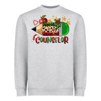 Heather Grey christmas counselor pencil Heavyweight Sweatshirt - FaDigitalArtStudio