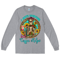 Heather Grey i hate everyone but coffee helps western skeleton coffee sunflowers Long Sleeve Tee - Artiststas