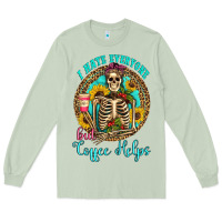 Matcha i hate everyone but coffee helps western skeleton coffee sunflowers Long Sleeve Tee - Artiststas