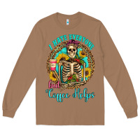 Toasted Coconut i hate everyone but coffee helps western skeleton coffee sunflowers Long Sleeve Tee - Artiststas