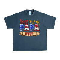 Midnight Navy best papa ever Urban Heavy Tee - HRA Design Shop