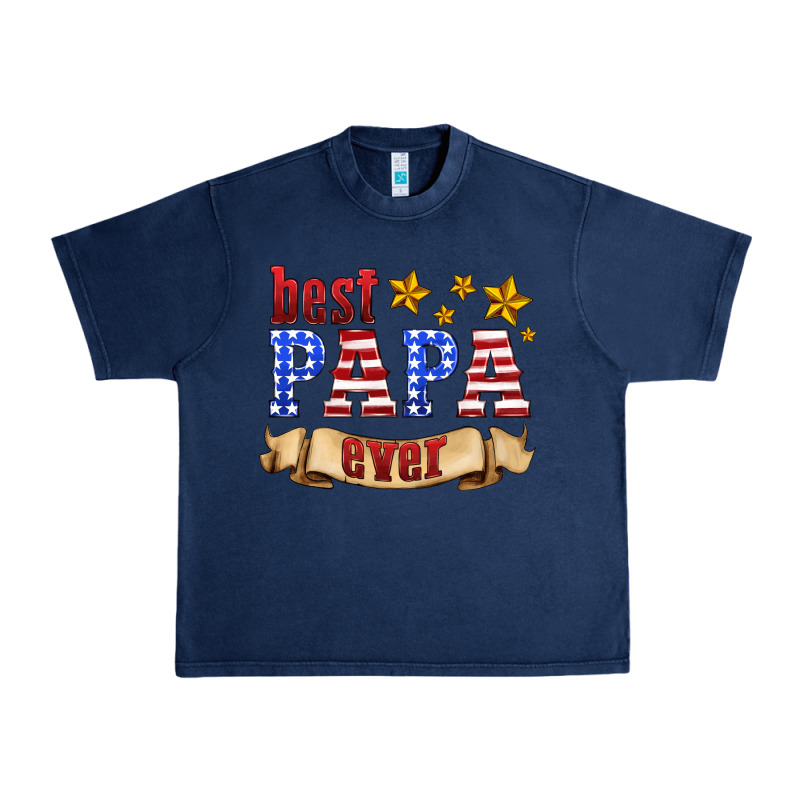 Best Papa Ever Urban Heavy Tee by HRA Design Shop | Teevron