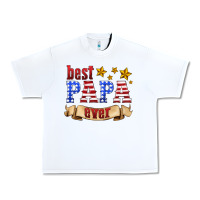 White best papa ever Urban Heavy Tee - HRA Design Shop
