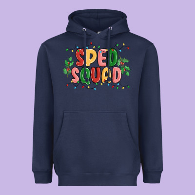 Sped Squad Heavyweight Hoodie Designed By Maliassmallbusiness