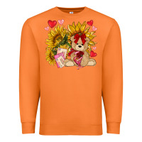 Carrot valentines day sunflowers with bear hjf Premium Sweatshirt - NancyCooperArtShop