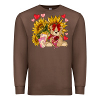 Chestnut valentines day sunflowers with bear hjf Premium Sweatshirt - NancyCooperArtShop