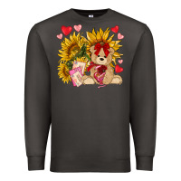 Smoke valentines day sunflowers with bear hjf Premium Sweatshirt - NancyCooperArtShop