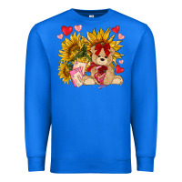 True Royal valentines day sunflowers with bear hjf Premium Sweatshirt - NancyCooperArtShop