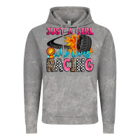 Cloud Rock just a girl who loves racing Vintage Hoodie - Zillion Design Studio