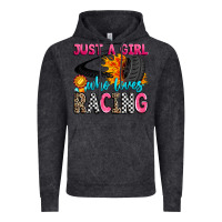 Vintage Black just a girl who loves racing Vintage Hoodie - Zillion Design Studio