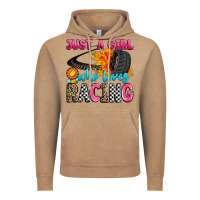 Vintage Coffee just a girl who loves racing Vintage Hoodie - Zillion Design Studio