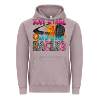 Vintage Zinc just a girl who loves racing Vintage Hoodie - Zillion Design Studio