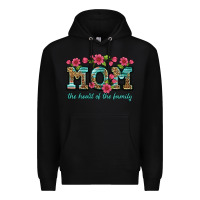 Black mom the heart of the family Premium Hoodie - Artiststas