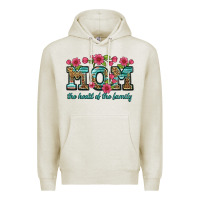 Oatmeal Heather mom the heart of the family Premium Hoodie - Artiststas